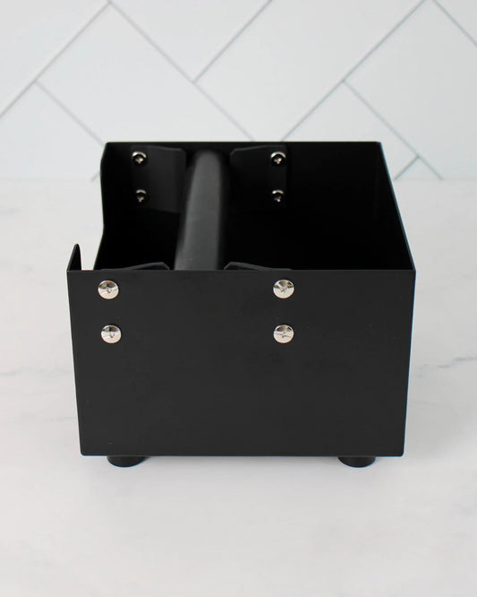 Coffee knock box in matt black with removable knock bar