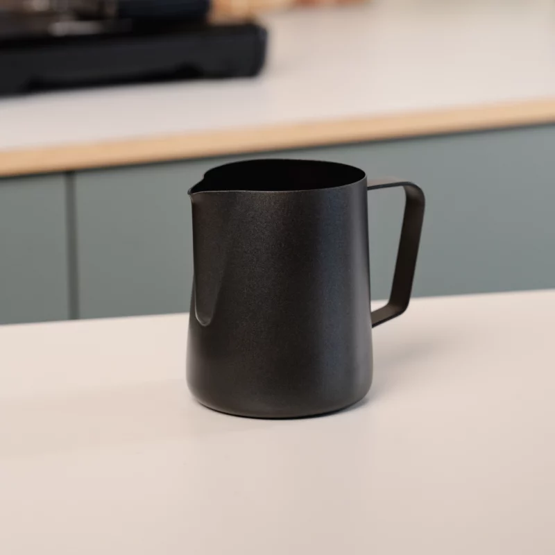 Stainless Steel Milk pitcher latte art Essentials 600ml black in kitchen