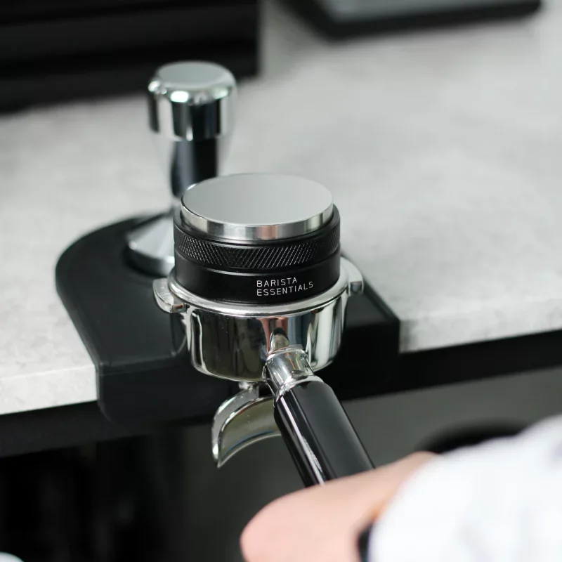 Tamping Matte mit Winkel. tamper matte, tampermatte
