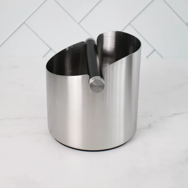 Knock box, coffee, black, stainless steel