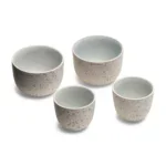 Barista kopjes set speckled espresso en flat white