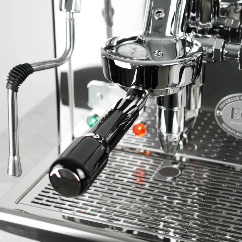 bottomless portafilter mm E black ECM side view