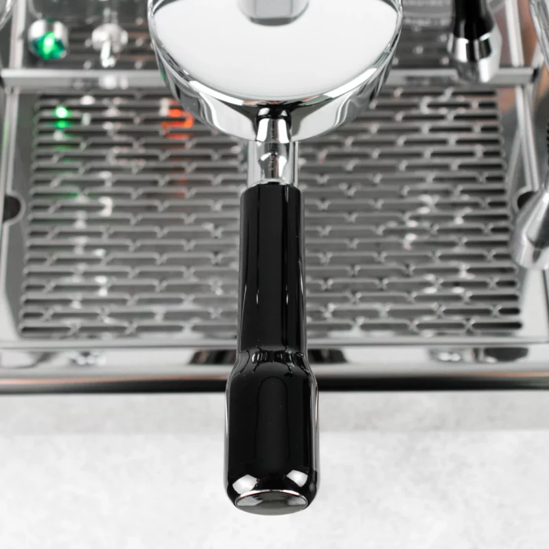 bottomless portafilter mm E black ECM top view