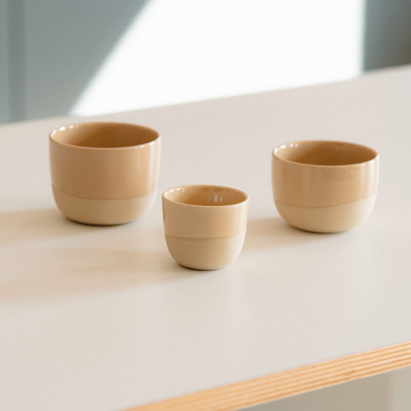 Barista-Essentials espresso, latte and cappuccino cups yellow