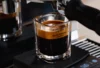 An espresso shot glas showing the differences between ristretto vs espresso