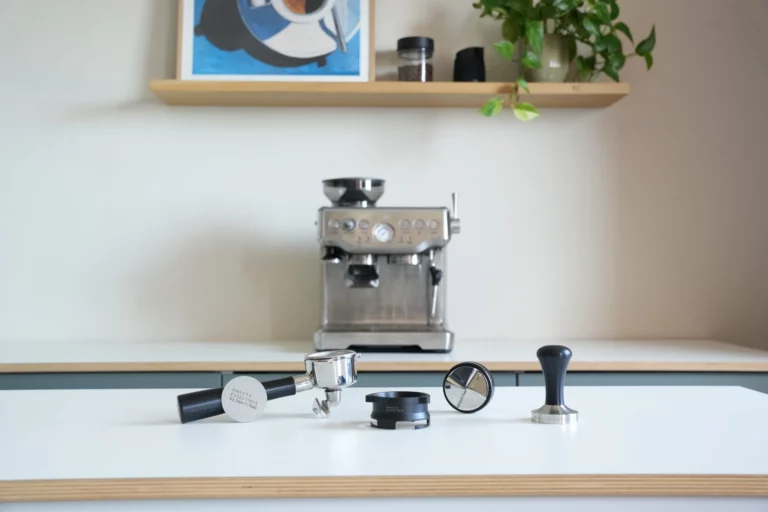 Lineup of barista tools suitable to use with a Solis espresso machine
