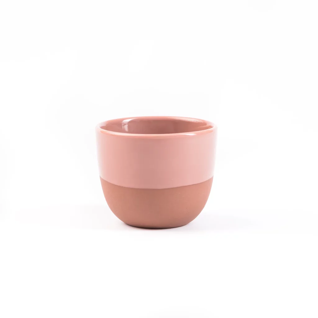 Espresso koffie kopje terracotta pink scaled webp
