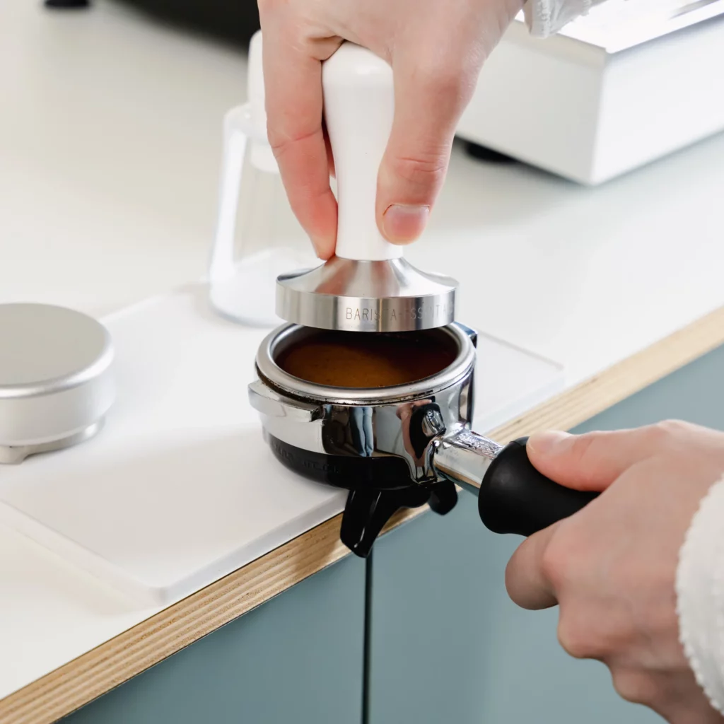 Tamping mat flat white scaled webp